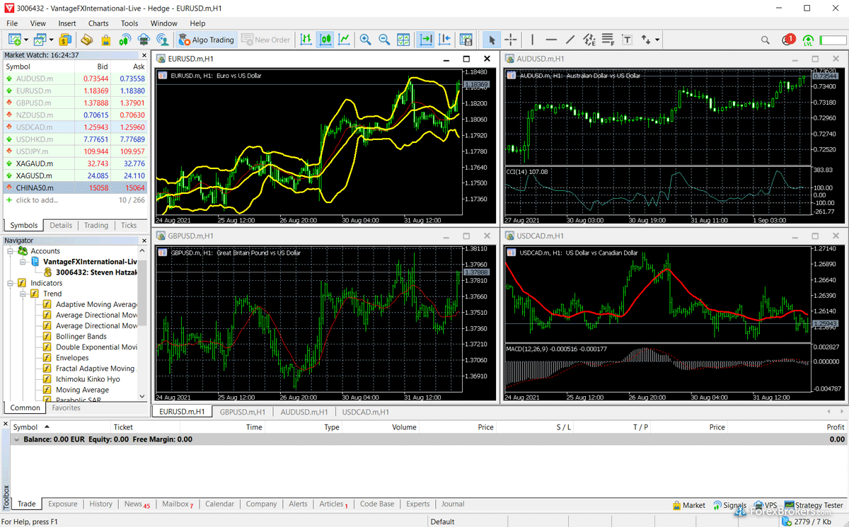 Moneta Markets MT5 desktop trading platform