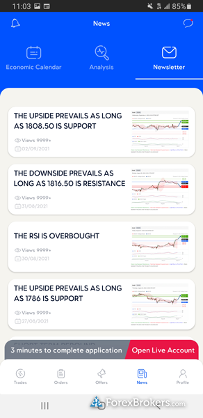 VT Markets mobile trading app newsletter