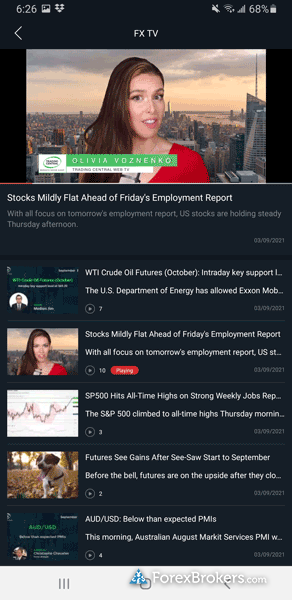 Vantage mobile trading app FX TV videos