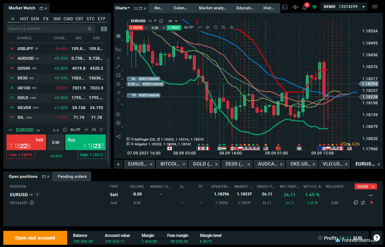 XTB xStation 5 web platform